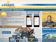 Tablet Screenshot of legendrewards.com